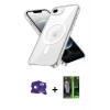 MARSİLYAN™- iPhone 16E Kılıf Kutup Klasik Serisi - Şeffaf 360 Full Body Arka Koruyucu + Bilvis Titan Kamera Lens - RW