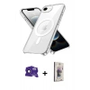MARSİLYAN™- iPhone 16E Kılıf Kutup Klasik Serisi - Siyah Bilvis 3D Cam Ekran Koruyucu + Bilvis Titan Kamera Lens - SH