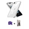 MARSİLYAN™- iPhone 16E Kılıf Kutup Klasik Serisi - Siyah Bilvis Hayalet Cam Ekran Koruyucu + Bilvis Titan Kamera Lens - SH