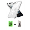 MARSİLYAN™- iPhone 16E Kılıf Kutup Klasik Serisi - Siyah Bilvis Hayalet Cam Ekran Koruyucu + Raze Metal Kamera Lens - SH