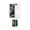 MARSİLYAN™- iPhone 16E Kılıf Nova Asil Prime - Şeffaf 360 Full Body Arka Koruyucu