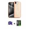 MARSİLYAN™- iPhone 16E Kılıf Nova Asil Prime - Şeffaf 360 Full Body Arka Koruyucu + Bilvis Titan Kamera Lens - BZ