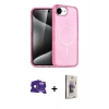 MARSİLYAN™- iPhone 16E Kılıf Nova Asil Prime - Siyah Bilvis 3D Cam Ekran Koruyucu + Bilvis Titan Kamera Lens - SH