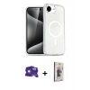 MARSİLYAN™- iPhone 16E Kılıf Nova Asil Prime - Siyah Bilvis 3D Cam Ekran Koruyucu + Bilvis Titan Kamera Lens - BZ