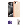 MARSİLYAN™- iPhone 16E Kılıf Nova Asil Prime - Siyah Bilvis 3D Cam Ekran Koruyucu + Bilvis Titan Kamera Lens - RW