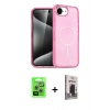 MARSİLYAN™- iPhone 16E Kılıf Nova Asil Prime - Siyah Bilvis Hayalet Cam Ekran Koruyucu + Raze Metal Kamera Lens - GS