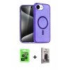 MARSİLYAN™- iPhone 16E Kılıf Nova Asil Prime - Siyah Bilvis Hayalet Cam Ekran Koruyucu + Raze Metal Kamera Lens - SH