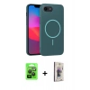 MARSİLYAN™- iPhone 16E Kılıf Siluet Doku Özel Seri - Siyah Bilvis 3D Cam Ekran Koruyucu + Raze Metal Kamera Lens - SH