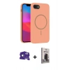 MARSİLYAN™- iPhone 16E Kılıf Siluet Doku Özel Seri - Siyah Bilvis Hayalet Cam Ekran Koruyucu + Bilvis Titan Kamera Lens - RW