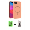 MARSİLYAN™- iPhone 16E Kılıf Siluet Doku Özel Seri - Siyah Bilvis Hayalet Cam Ekran Koruyucu + Raze Metal Kamera Lens - GS