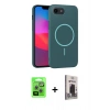 MARSİLYAN™- iPhone 16E Kılıf Siluet Doku Özel Seri - Siyah Bilvis Hayalet Cam Ekran Koruyucu + Raze Metal Kamera Lens - GS