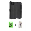 MARSİLYAN™- iPhone 16E Kılıf Siluet Işık Serisi - Siyah Bilvis 3D Cam Ekran Koruyucu + Raze Metal Kamera Lens - GS