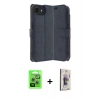 MARSİLYAN™- iPhone 16E Kılıf Siluet Işık Serisi - Siyah Bilvis 3D Cam Ekran Koruyucu + Raze Metal Kamera Lens - GS