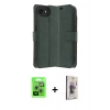 MARSİLYAN™- iPhone 16E Kılıf Siluet Işık Serisi - Siyah Bilvis 3D Cam Ekran Koruyucu + Raze Metal Kamera Lens - GS