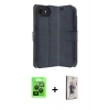 MARSİLYAN™- iPhone 16E Kılıf Siluet Işık Serisi - Siyah Bilvis 3D Cam Ekran Koruyucu + Raze Metal Kamera Lens - SH