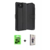 MARSİLYAN™- iPhone 16E Kılıf Siluet Işık Serisi - Siyah Bilvis 3D Cam Ekran Koruyucu + Raze Metal Kamera Lens - SH