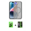 MARSİLYAN™- iPhone 16E Kılıf Siluet Minimal Prime - Şeffaf 360 Full Body Arka Koruyucu + Raze Metal Kamera Lens - SH