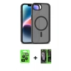MARSİLYAN™- iPhone 16E Kılıf Siluet Minimal Prime - Şeffaf 360 Full Body Arka Koruyucu + Raze Metal Kamera Lens - SH