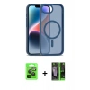 MARSİLYAN™- iPhone 16E Kılıf Siluet Minimal Prime - Şeffaf 360 Full Body Arka Koruyucu + Raze Metal Kamera Lens - SH