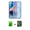 MARSİLYAN™- iPhone 16E Kılıf Siluet Minimal Prime - Şeffaf 360 Full Body Arka Koruyucu + Raze Metal Kamera Lens - SH
