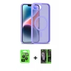MARSİLYAN™- iPhone 16E Kılıf Siluet Minimal Prime - Şeffaf 360 Full Body Arka Koruyucu + Raze Metal Kamera Lens - SH