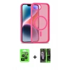 MARSİLYAN™- iPhone 16E Kılıf Siluet Minimal Prime - Şeffaf 360 Full Body Arka Koruyucu + Raze Metal Kamera Lens - SH