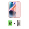 MARSİLYAN™- iPhone 16E Kılıf Siluet Minimal Prime - Siyah Bilvis 3D Cam Ekran Koruyucu + Raze Metal Kamera Lens - SH
