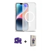 MARSİLYAN™- iPhone 16E Kılıf Siluet Minimal Prime - Siyah Bilvis 3D Cam Ekran Koruyucu + Bilvis Titan Kamera Lens - SH
