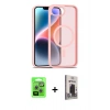 MARSİLYAN™- iPhone 16E Kılıf Siluet Minimal Prime - Siyah Bilvis Hayalet Cam Ekran Koruyucu + Raze Metal Kamera Lens - GS