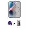 MARSİLYAN™- iPhone 16E Kılıf Siluet Minimal Prime - Siyah Bilvis Hayalet Cam Ekran Koruyucu + Bilvis Titan Kamera Lens - SH