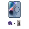 MARSİLYAN™- iPhone 16E Kılıf Siluet Minimal Prime - Siyah Bilvis Hayalet Cam Ekran Koruyucu + Bilvis Titan Kamera Lens - SH