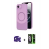 MARSİLYAN™- iPhone 16E Kılıf Ufuk Serisi - Şeffaf 360 Full Body Arka Koruyucu + Bilvis Titan Kamera Lens - SH
