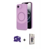 MARSİLYAN™- iPhone 16E Kılıf Ufuk Serisi - Siyah Bilvis 3D Cam Ekran Koruyucu + Bilvis Titan Kamera Lens - RW
