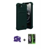 MARSİLYAN™- iPhone 16E Kılıf Vadi Çizgi Prime - Şeffaf 360 Full Body Arka Koruyucu + Bilvis Titan Kamera Lens - RW