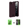 MARSİLYAN™- iPhone 16E Kılıf Vadi Çizgi Prime - Şeffaf 360 Full Body Arka Koruyucu + Raze Metal Kamera Lens - GS