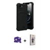 MARSİLYAN™- iPhone 16E Kılıf Vadi Çizgi Prime - Siyah Bilvis 3D Cam Ekran Koruyucu + Bilvis Titan Kamera Lens - BZ