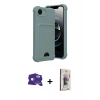 MARSİLYAN™- iPhone 16E Kılıf Vadi Çizgi Prime - Siyah Bilvis 3D Cam Ekran Koruyucu + Bilvis Titan Kamera Lens - RW