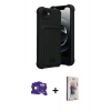MARSİLYAN™- iPhone 16E Kılıf Vadi Çizgi Prime - Siyah Bilvis 3D Cam Ekran Koruyucu + Bilvis Titan Kamera Lens - RW
