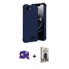 MARSİLYAN™- iPhone 16E Kılıf Vadi Çizgi Prime - Siyah Bilvis Hayalet Cam Ekran Koruyucu + Bilvis Titan Kamera Lens - BZ