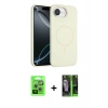 MARSİLYAN™- iPhone 16E Kılıf Yankı Form Serisi - Şeffaf 360 Full Body Arka Koruyucu + Raze Metal Kamera Lens - GS