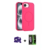 MARSİLYAN™- iPhone 16E Kılıf Yankı Form Serisi - Şeffaf 360 Full Body Arka Koruyucu + Bilvis Titan Kamera Lens - SH
