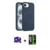 MARSİLYAN™- iPhone 16E Kılıf Yankı Form Serisi - Şeffaf 360 Full Body Arka Koruyucu + Bilvis Titan Kamera Lens - SH