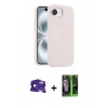 MARSİLYAN™- iPhone 16E Kılıf Yankı Form Serisi - Şeffaf 360 Full Body Arka Koruyucu + Bilvis Titan Kamera Lens - SH