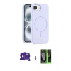 MARSİLYAN™- iPhone 16E Kılıf Yankı Form Serisi - Şeffaf 360 Full Body Arka Koruyucu + Bilvis Titan Kamera Lens - SH