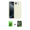 MARSİLYAN™- iPhone 16E Kılıf Yankı Form Serisi - Şeffaf 360 Full Body Arka Koruyucu + Raze Metal Kamera Lens - SH
