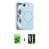 MARSİLYAN™- iPhone 16E Kılıf Yankı Form Serisi - Şeffaf 360 Full Body Arka Koruyucu + Raze Metal Kamera Lens - SH