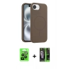 MARSİLYAN™- iPhone 16E Kılıf Yankı Form Serisi - Şeffaf 360 Full Body Arka Koruyucu + Raze Metal Kamera Lens - SH