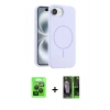 MARSİLYAN™- iPhone 16E Kılıf Yankı Form Serisi - Şeffaf 360 Full Body Arka Koruyucu + Raze Metal Kamera Lens - SH