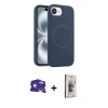 MARSİLYAN™- iPhone 16E Kılıf Yankı Form Serisi - Siyah Bilvis 3D Cam Ekran Koruyucu + Bilvis Titan Kamera Lens - BZ