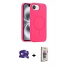 MARSİLYAN™- iPhone 16E Kılıf Yankı Form Serisi - Siyah Bilvis 3D Cam Ekran Koruyucu + Bilvis Titan Kamera Lens - RW